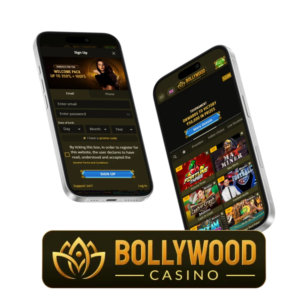 Download BollywoodCasino app for Android in India.