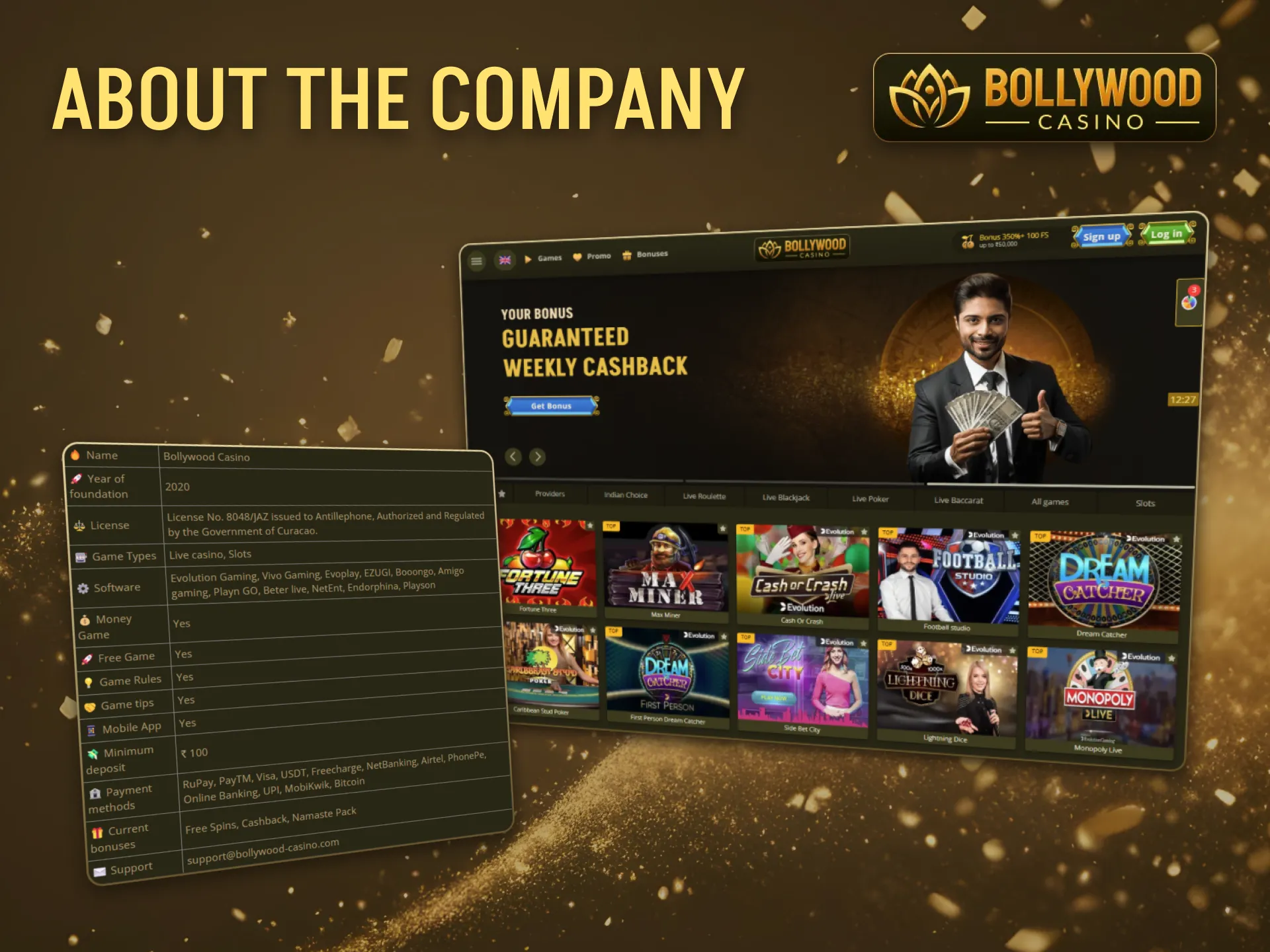 BollywoodCasino is a well-known online gambling site in India.