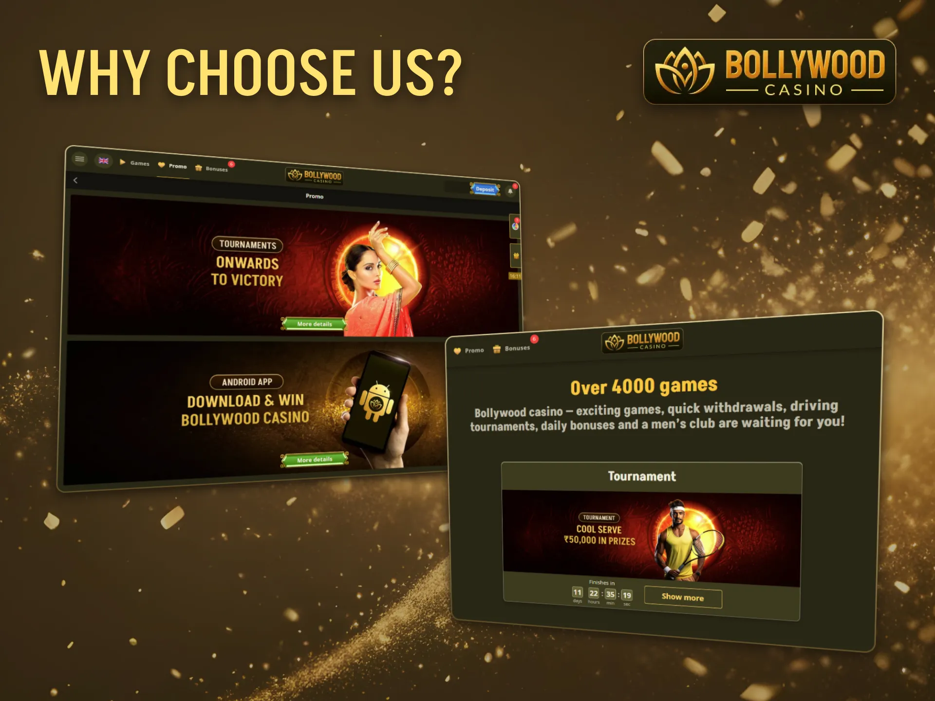 BollywoodCasino is a good place for people who want to play games online.