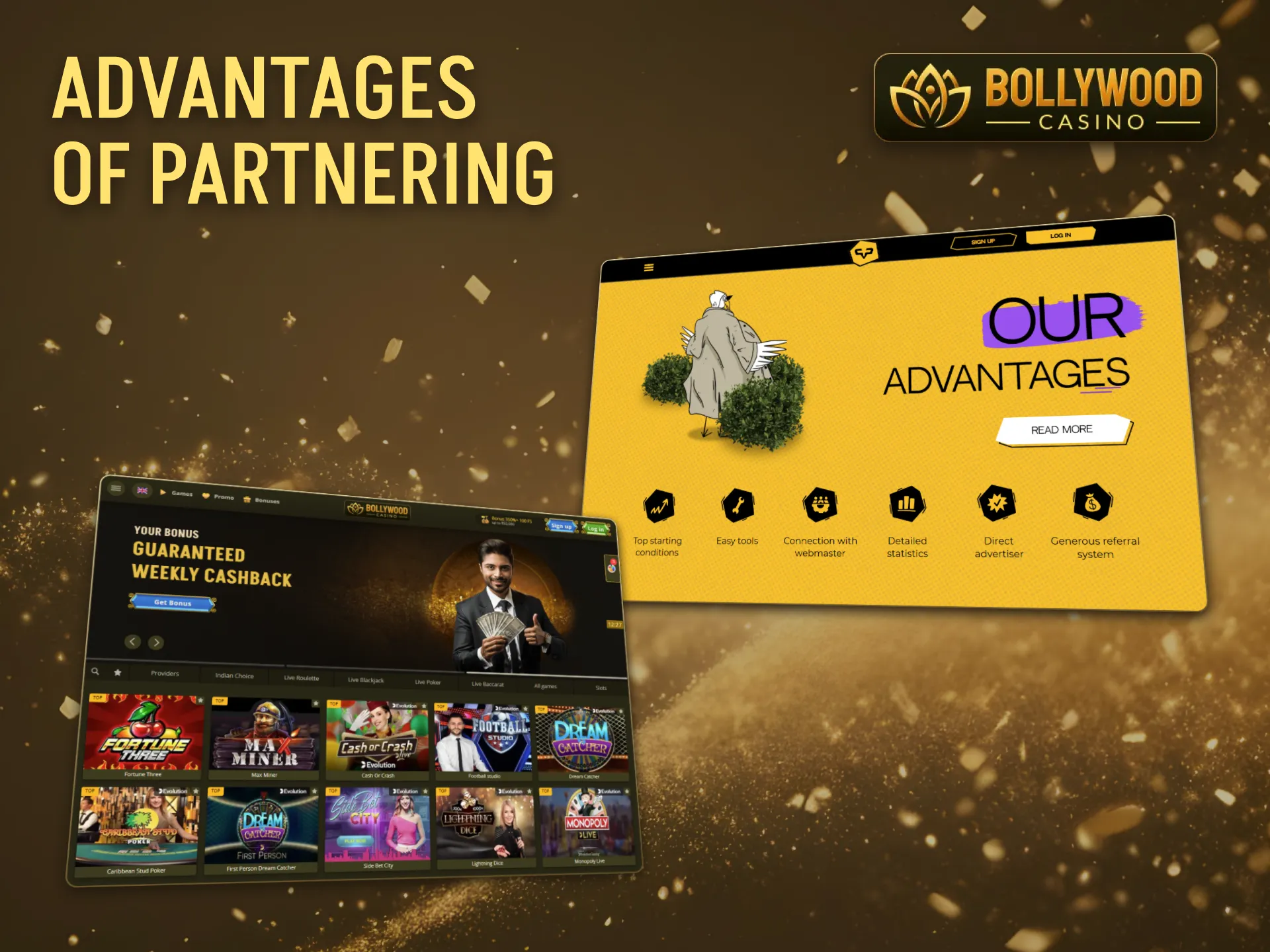 The BollywoodCasino affiliate program has many benefits.