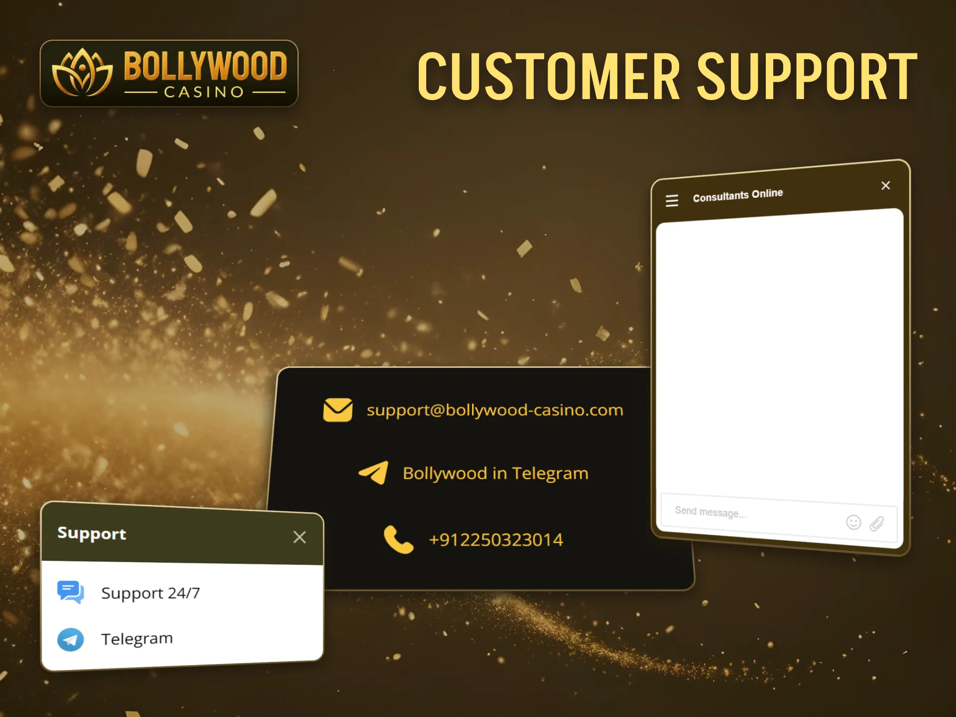 BollywoodCasino provides assistance with any inquiries.