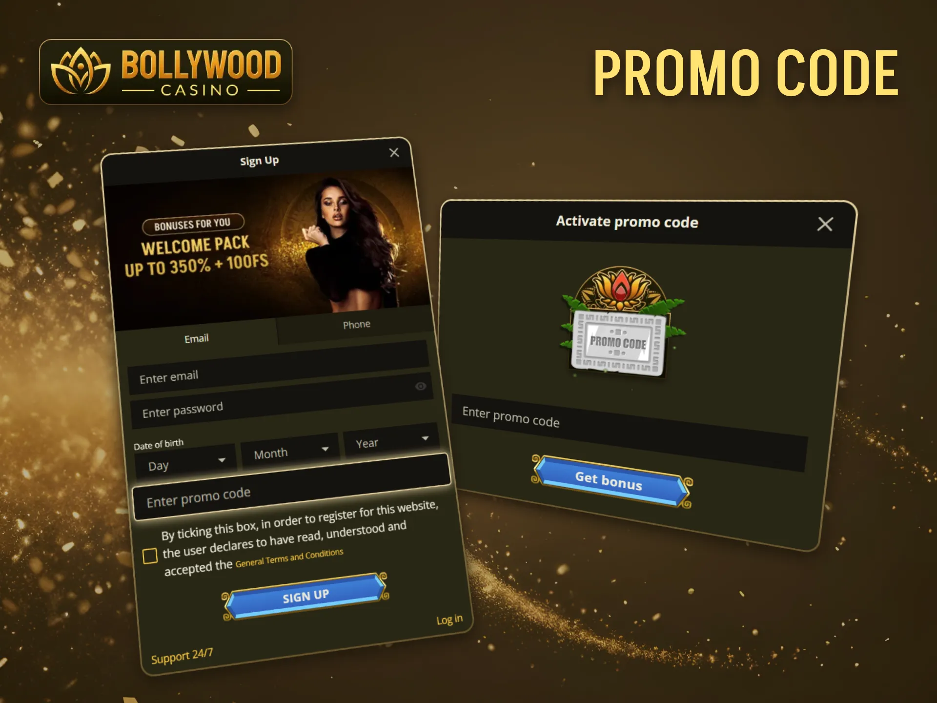 By using a BollywoodCasino promotional code, you can earn additional funds.